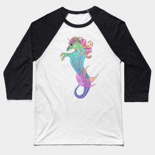 Sea Unicorn (neon) Baseball T-Shirt